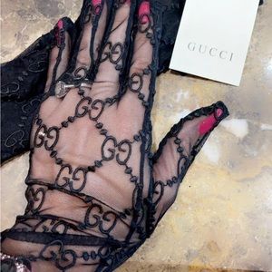 Gucci Gloves Tulle gloves with GG motif